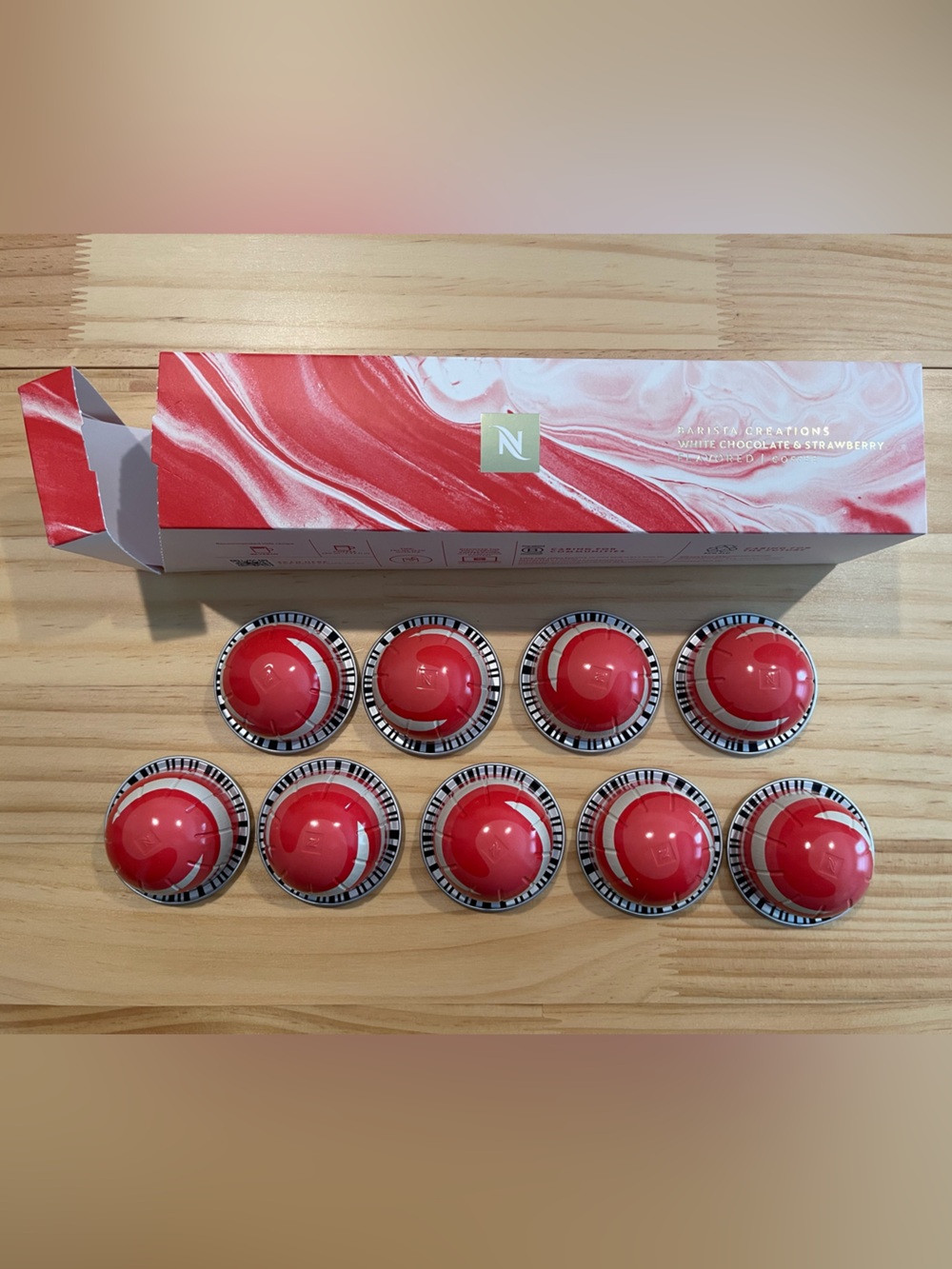 Nespresso Vertuo Coffee - White Chocolate & Strawberry - 9 pods